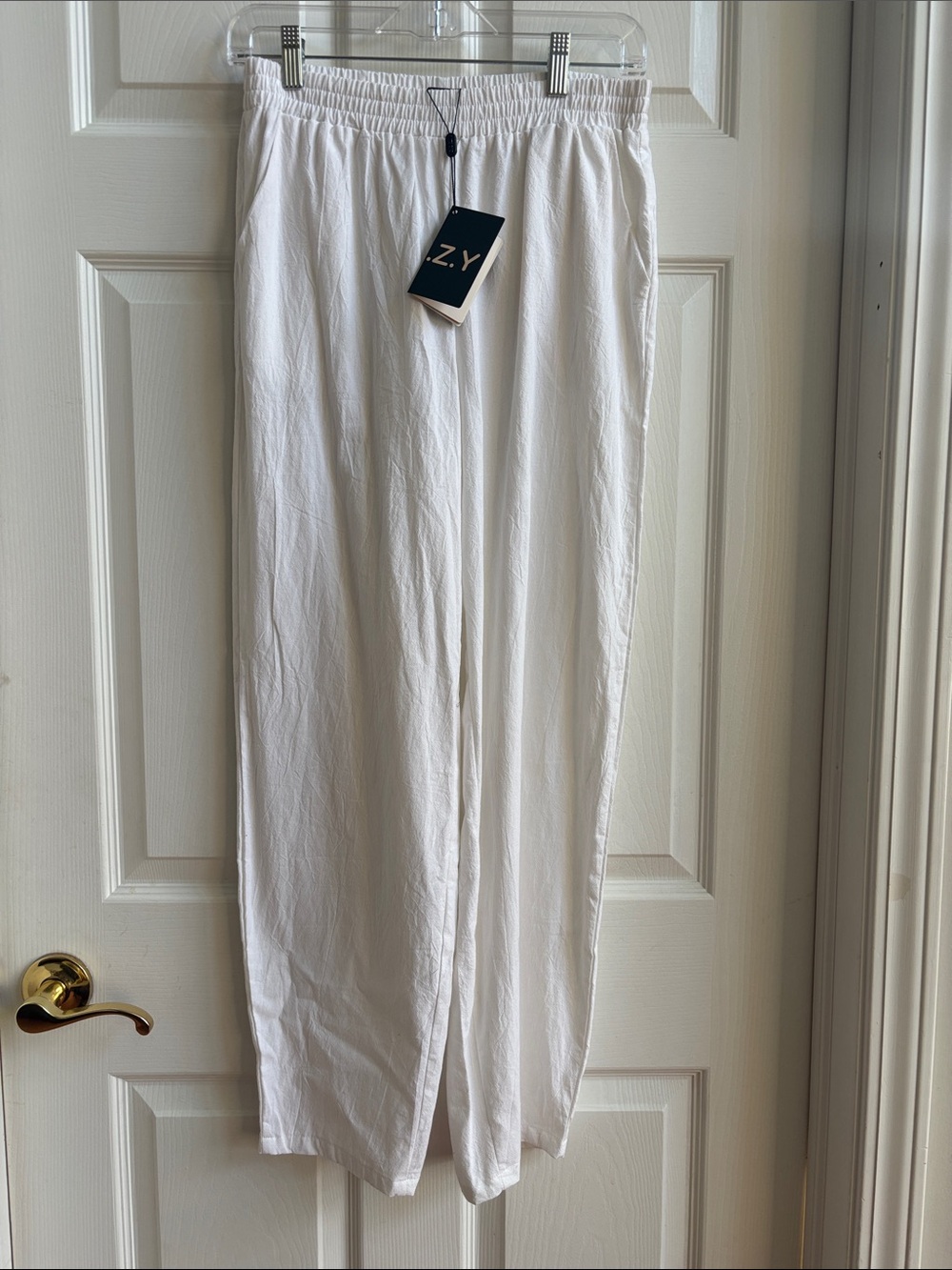 Cozy brand White Elastic Waist Pants